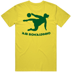 Ronaldinho Soccer Football Air vintage retro daisy yellow T Shirt Ronaldinho Soccer Football Air vintage retro daisy yellow T Shirt