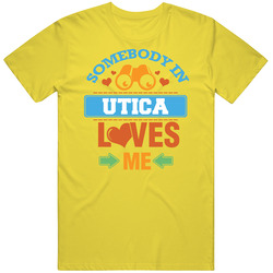 Somebody In City Loves Me Customizable vintage retro daisy yellow T Shirt