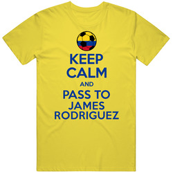 Keep Calm And Pass To James Rodriguez Colombia Soccer Futbol Copa vintage retro daisy yellow T Shirt Keep Calm And Pass To James Rodriguez Colombia Soccer Futbol Copa vintage retro daisy yellow T Shirt