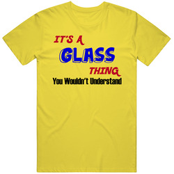 Its A Glass Thing Reunion Last Name Surname vintage retro daisy yellow T Shirt