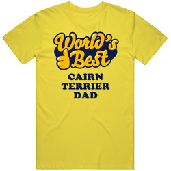 World's Best Cairn Terrier Dad Dog vintage retro daisy yellow T Shirt World's Best Cairn Terrier Dad Dog vintage retro daisy yellow T Shirt