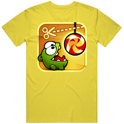 Cut The Rope Phone App Video Game vintage retro daisy yellow T Shirt Cut The Rope Phone App Video Game vintage retro daisy yellow T Shirt