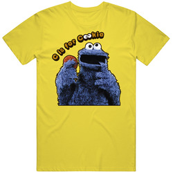 Sesame Street Cookie Monster vintage retro daisy yellow T Shirt Sesame Street Cookie Monster vintage retro daisy yellow T Shirt