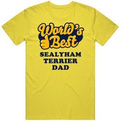 World's Best Sealyham Terrier Dad Dog vintage retro daisy yellow T Shirt World's Best Sealyham Terrier Dad Dog vintage retro daisy yellow T Shirt