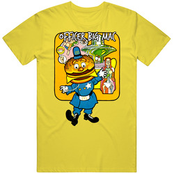 Officer Big Mac Retro vintage retro daisy yellow T Shirt Officer Big Mac Retro vintage retro daisy yellow T Shirt