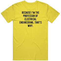 Because Im The Professor Of Electrical Engineering Funny Occupation Job vintage retro daisy yellow T Shirt Because Im The Professor Of Electrical Engineering Funny Occupation Job vintage retro daisy yellow T Shirt