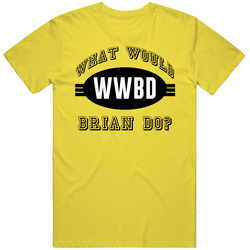 What Would Brian Do Wwjd Parody Custom Name vintage retro daisy yellow T Shirt