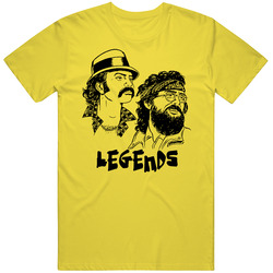 Cheech And Chong Pot Weed Retro vintage retro daisy yellow T Shirt