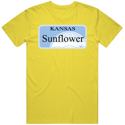 Kansas Custom City License Plate Customizable vintage retro daisy yellow T Shirt Kansas Custom City License Plate Customizable vintage retro daisy yellow T Shirt