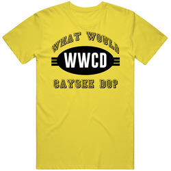 What Would Caysee Do Wwjd Parody Custom Name vintage retro daisy yellow T Shirt