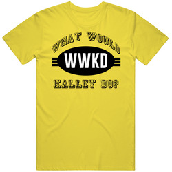 What Would Kalley Do Wwjd Parody Custom Name vintage retro daisy yellow T Shirt