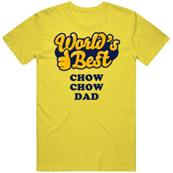 World's Best Chow Chow Dad Dog vintage retro daisy yellow T Shirt World's Best Chow Chow Dad Dog vintage retro daisy yellow T Shirt