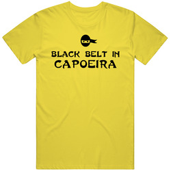 Black Belt In Capoeira Sport Hobby Master vintage retro daisy yellow T Shirt