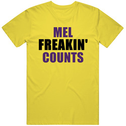 Mel Counts Freakin Sports Basketball Los Angeles California vintage retro daisy yellow T Shirt