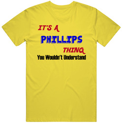 Its A Phillips Thing Reunion Last Name Surname vintage retro daisy yellow T Shirt