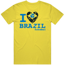 I Heart Brazil Soccer World Cup vintage retro daisy yellow T Shirt I Heart Brazil Soccer World Cup vintage retro daisy yellow T Shirt
