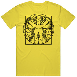 Homer Da Vinci Cartoon vintage retro daisy yellow T Shirt Homer Da Vinci Cartoon vintage retro daisy yellow T Shirt