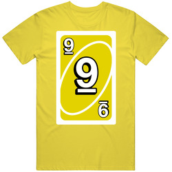 Nine 9 Yellow Uno Card Game Fan Halloween Fancy Dress vintage retro daisy yellow T Shirt Nine 9 Yellow Uno Card Game Fan Halloween Fancy Dress vintage retro daisy yellow T Shirt