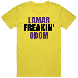 Lamar Odom Freakin Sports Basketball Los Angeles California vintage retro daisy yellow T Shirt