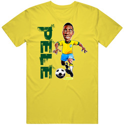 Pele Brazil Brazilian Soccer Futbal vintage retro daisy yellow T Shirt Pele Brazil Brazilian Soccer Futbal vintage retro daisy yellow T Shirt