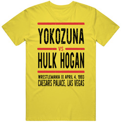 Yokozuna Vs Hulk Hogan Wrestlemania Ix Retro Look Cool vintage retro daisy yellow T Shirt Yokozuna Vs Hulk Hogan Wrestlemania Ix Retro Look Cool vintage retro daisy yellow T Shirt