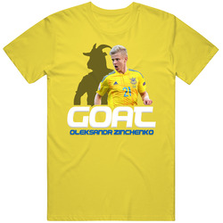 Oleksandr Zinchenko Goat Greatest Of All Time Ukraine Soccer vintage retro daisy yellow T Shirt