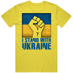 I Stand With Ukraine Raised Fist Support Yellow vintage retro daisy yellow T Shirt I Stand With Ukraine Raised Fist Support Yellow vintage retro daisy yellow T Shirt