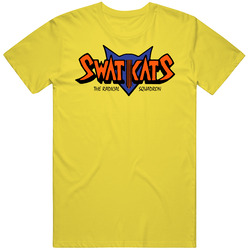 Swat Kats 80s Cartoon vintage retro daisy yellow T Shirt Swat Kats 80s Cartoon vintage retro daisy yellow T Shirt