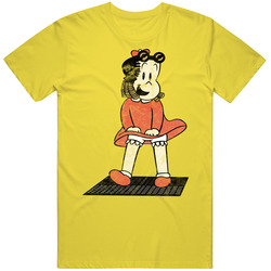 The Little Lulu Show Marilyn Parody 90s Kids Tv Show Cartoon Worn Look vintage retro daisy yellow T Shirt The Little Lulu Show Marilyn Parody 90s Kids Tv Show Cartoon Worn Look vintage retro daisy yellow T Shirt