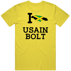 I Love Usain Bolt Jamaica Track 100 M Olympics vintage retro daisy yellow T Shirt I Love Usain Bolt Jamaica Track 100 M Olympics vintage retro daisy yellow T Shirt