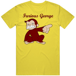 Furious George Cartoon Evil Monkey Funny vintage retro daisy yellow T Shirt Furious George Cartoon Evil Monkey Funny vintage retro daisy yellow T Shirt
