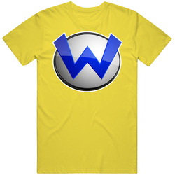 Super Mario Bros Wario Logo vintage retro daisy yellow T Shirt