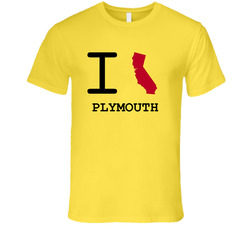 Plymouth Amador California I Love State vintage retro daisy yellow T Shirt Plymouth Amador California I Love State vintage retro daisy yellow T Shirt