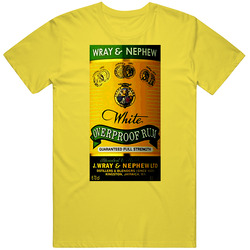 Wray And Nephew Over Proof Jamaican Rum vintage retro daisy yellow T Shirt