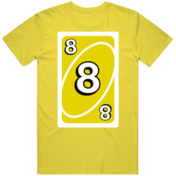 Eight 8 Yellow Uno Card Game Fan Halloween Fancy Dress vintage retro daisy yellow T Shirt Eight 8 Yellow Uno Card Game Fan Halloween Fancy Dress vintage retro daisy yellow T Shirt