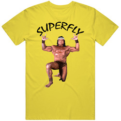 Jimmy Superfly Snuka Wrestling Legend vintage retro daisy yellow T Shirt