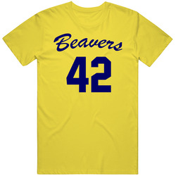 Beavers 42 Scott Howard Teen Wolf Basketball Team Movie Fan vintage retro daisy yellow T Shirt
