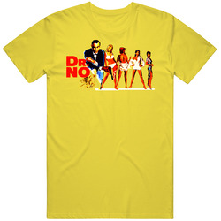 Dr No James Bond Retro Sean Connery vintage retro daisy yellow T Shirt Dr No James Bond Retro Sean Connery vintage retro daisy yellow T Shirt