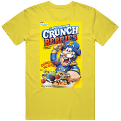 Cap'n Crunch Berries Box Greatest Cereal Of All Time Breakfast Fan Foodie vintage retro daisy yellow T Shirt Cap'n Crunch Berries Box Greatest Cereal Of All Time Breakfast Fan Foodie vintage retro daisy yellow T Shirt