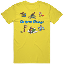 Curious George Children's Book vintage retro daisy yellow T Shirt
