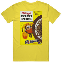 Coco Pops Box Greatest Cereal Of All Time Breakfast Fan Foodie vintage retro daisy yellow T Shirt Coco Pops Box Greatest Cereal Of All Time Breakfast Fan Foodie vintage retro daisy yellow T Shirt