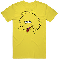Big Bird Head Sesame Street vintage retro daisy yellow T Shirt Big Bird Head Sesame Street vintage retro daisy yellow T Shirt