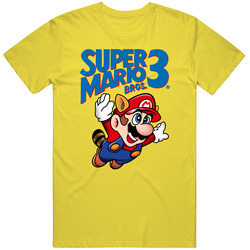 Nintendo NES Super Mario Bros 3 Retro 90s Video Game Cover vintage retro daisy yellow T Shirt Nintendo NES Super Mario Bros 3 Retro 90s Video Game Cover vintage retro daisy yellow T Shirt