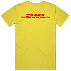 Dhl Delivery Courier Service Company Logo vintage retro daisy yellow T Shirt