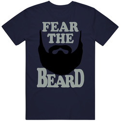 Fear The Beard Vintage Classic Navy Blue T Shirt Fear The Beard Vintage Classic Navy Blue T Shirt