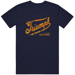 Vintage Motorcycle Logo Triumph Vintage Classic Navy Blue T Shirt Vintage Motorcycle Logo Triumph Vintage Classic Navy Blue T Shirt