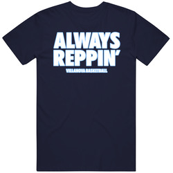 Villanova Basketball Always Reppin Navy Blue Bench Vintage Classic Navy Blue T Shirt Villanova Basketball Always Reppin Navy Blue Bench Vintage Classic Navy Blue T Shirt