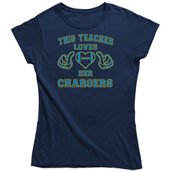 This Teacher Loves Her Chargers Football T Shirt - San Diego Chargers Team Colors Vintage Classic Navy Blue Ladies T Shirt This Teacher Loves Her Chargers Football T Shirt - San Diego Chargers Team Colors Vintage Classic Navy Blue Ladies T Shirt