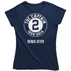 The Captain Derek Jeter Respect Re2pect Goodbye Commercial Baseball Vintage Classic Navy Blue Ladies T Shirt The Captain Derek Jeter Respect Re2pect Goodbye Commercial Baseball Vintage Classic Navy Blue Ladies T Shirt