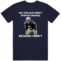 Manti Teo May God Have Mercy Irish Notre Dame Vintage Classic Navy Blue T Shirt Manti Teo May God Have Mercy Irish Notre Dame Vintage Classic Navy Blue T Shirt